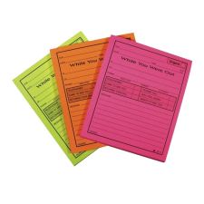 Adams "While You Were Out" Message Pads, 4 1/4" x 5 1/2", 50 Sheets, Assorted Neon, Pack Of 6