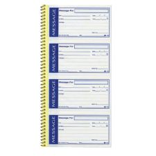 Adams Write n' Stick Phone Message Book, 11" x 5 1/4", 200 Messages, Canary/White