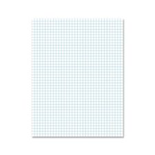 Ampad 2-Sided Pads, 8 1/2" x 11", Quadrille Ruled, 50 Sheets, White