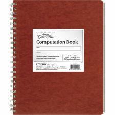 Ampad Retro Computation Notebook, 9 1/4" x 11 3/4", 75 Sheets, Red