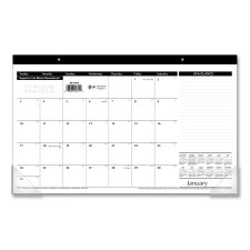 AT-A-GLANCE Compact Desk Pad, 18 x 11, White Sheets, Black Binding, Clear Corners, 12-Month (Jan to Dec): 2026