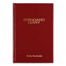 AT-A-GLANCE Standard Diary Daily Reminder Book, 2026 Edition, Medium/College Rule, Red Cover, (201) 7.5 x 5 Sheets