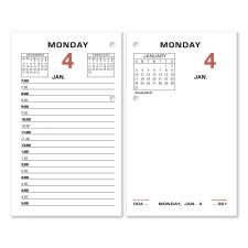 AT-A-GLANCE Two-Color Desk Calendar Refill, 3.5 x 6, White Sheets, 12-Month (Jan to Dec): 2026