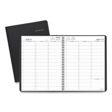 AT-A-GLANCE Weekly Appointment Book, 11 x 8.25, Black Cover, 14-Month: July 2025 to Aug 2026