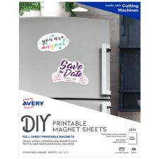 Avery Inkjet Magnet Sheets, 8 1/2" x 11", Pack Of 5 Sheets