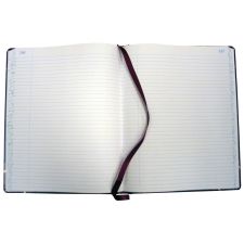 Boorum & Pease Account Book, Record, 7 5/8" x 9 5/8", 150 Pages, Black/Burgundy