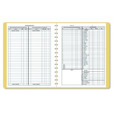 Dome Simplified Monthly Bookkeeping Record, 4 Column Format, Tan Cover, 11 x 8.5 Sheets, 128 Sheets/Book