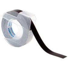 DYMO 5201-09 Embossed Vinyl Labeling Tape, 0.38" x 9.8', Glossy Black
