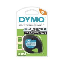 DYMO LT 16952 Black-On-Clear Tape, 0.5" x 13'