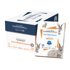 Hammermill Fore Multi-Use Print & Copy Paper, Letter Size (8 1/2" x 11"), 20 Lb, White, 500 Sheets Per Ream, Case Of 10 Reams