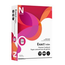 Neenah Exact Index Premium Card Stock, 8.5" x 11", 110 Lb, FSC Certified, White, Pack Of 250 Sheets