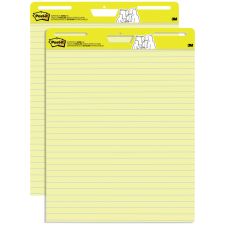 Post-it Super Sticky Easel Pads, 25 in x 30 in, 2 Pads, 30 Sheets/Pad, Great for Virtual Teachers and Students, Yellow