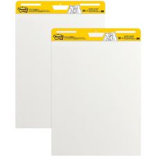 Post-it Super Sticky Easel Pads, 25 in x 30 in, 2 Pads, 30 Sheets/Pad, White, 559