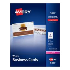Avery Perforated Business Cards for Laser Printers, 2" x 3"