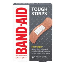BAND-AID Flexible Fabric Adhesive Tough Strip Bandages, 1 x 3.25, 20/Box