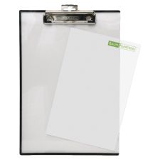 Baumgartens Double-Panel See-Thru Clipboard, 8 1/2" x 11", Clear
