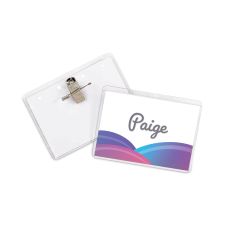 C-Line Name Badge Kits, Top Load, 3 1/2 x 2 1/4, Clear, Combo Clip/Pin, 50/Box