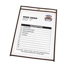 C-Line Stitched Vinyl Shop Ticket Holders, 4" x 6", Clear, Box Of 25