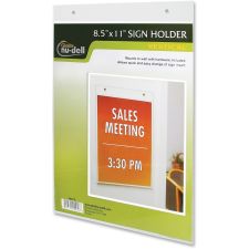 Nu Dell Acrylic Sign Holders Support 8.50" x 11" Media Acrylic 1 Each Clear