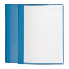 Oxford Clear-Front Report Covers, 8 1/2" x 11", Light Blue, Pack Of 25