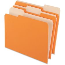 Pendaflex 2-Tone Color Folders, 1/3 Cut, Letter Size, Orange, Pack Of 100