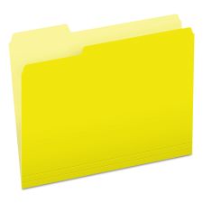 Pendaflex Colored File Folders, 1/3-Cut Tabs: Assorted, Letter Size, Yellow/Light Yellow, 100/Box
