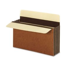Pendaflex File Pockets, Heavy-Duty, Extra-Wide Accordion, Letter Size, 3 1/2" Expansion, Brown, Box Of 10