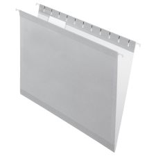 Pendaflex Premium Reinforced Color Hanging Folders, Letter Size, Gray, Pack Of 25