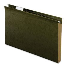 Pendaflex Premium Reinforced Extra-Capacity Hanging Folders, 1" Expansion, Legal Size, Green, Pack Of 25