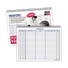 Rediform Visitor's Log Book, Letter Size (8 1/2" x 11"), 50 Sheets, 50% Recycled, Blue