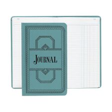 Boorum & Pease Canvas Account Book, Journal, 16 Lb., 12 1/8" x 7 5/8", 150 Pages, Blue