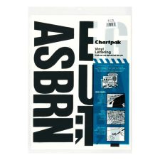 Chartpak Pickett Vinyl Letters, 4", Black
