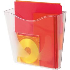 deflecto Euro-Style DocuPocketPortrait Wall File, A4/Legal/Letter/Magazine/Portfolio Size, 10.25" x 4" x 10", Clear