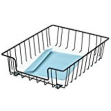 Fellowes Wire Desktop 3" Letter Tray, 3"H x 10"W x 14.1"D, Steel, Stackable, Black,1Each