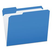 Pendaflex Double-Ply Reinforced Top Tab Colored File Folders, 1/3-Cut Tabs: Assorted, Letter Size, 0.75" Expansion, Blue, 100/Box