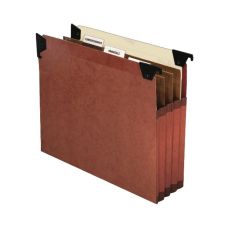 Pendaflex Premium Expanding Files With Swing Hooks, 9 1/2" x 11 3/4", Dark Brown, Pack Of 5