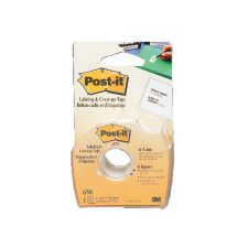 Post-it Notes Cover-Up And Labeling Tape, 6-Line Width x 700", White