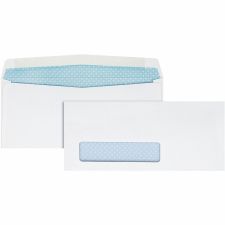 Quality Park #8 Single Window Envelopes, Bottom Left Window, Gummed Seal, White, Box Of 500