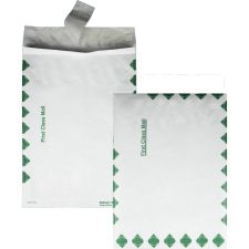 Quality Park Dupont Tyvek Grip-Seal Expansion Envelopes, Open Side, 18 Lb, First Class, 10" x 13" x 1 1/2", Self-Adhesive, White, Box Of 100