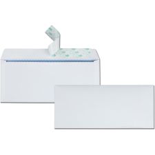 Quality Park Redi-Strip Regular Business Envelopes - Security - #10 - 9 1/2" Width x 4 1/8" Length - 24 lb - Self-sealing - Wove - 500 / Box - White