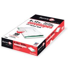 Quality Park Tyvek 9" x 12" Envelopes, Self-Adhesive, First Class, White, Box Of 100