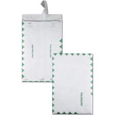 Quality Park Tyvek First Class 10" x 15" Envelopes, 14 Lb, Self-Adhesive, Green/White, Box Of 100
