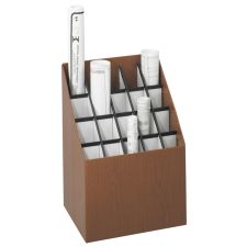 Safco Corrugated Fiberboard Upright Roll File, 20 Compartment, 2 3/4" Tubes