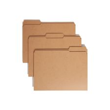 Smead Reinforced Tab Kraft File Folders, Letter Size, 1/3 Cut, Pack Of 100