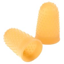 Swingline Rubber Fingertips, #11 1/2, 5/8" Diameter, Amber, Box Of 12