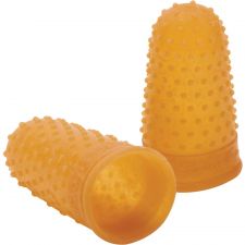 Swingline Rubber Fingertips, #11, 9/16" Diameter, Amber, Box Of 12