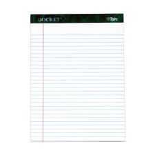 TOPS Docket Writing Pads, 8 1/2" x 11 3/4", Legal Ruled, 50 Sheets Per Pad, White, Pack Of 12 Pads