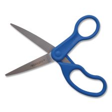 Westcott Preferred Line Stainless Steel Scissors, 8" Long, 3.5" Cut Length, Straight Blue Handle