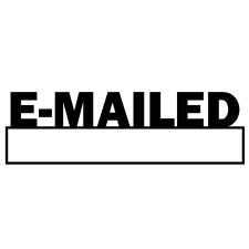 Xstamper One-Color Title Stamp, Pre-Inked, "E-Mailed", Red