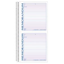 Adams 2-Part Spiral Memo Book, 5 1/4" x 11", Book Of 100 Sets